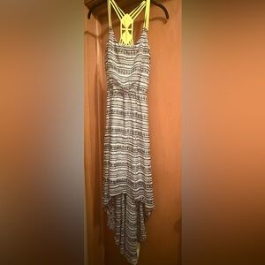 Princess Vera Wang Strapless Dress with Black and White Pattern